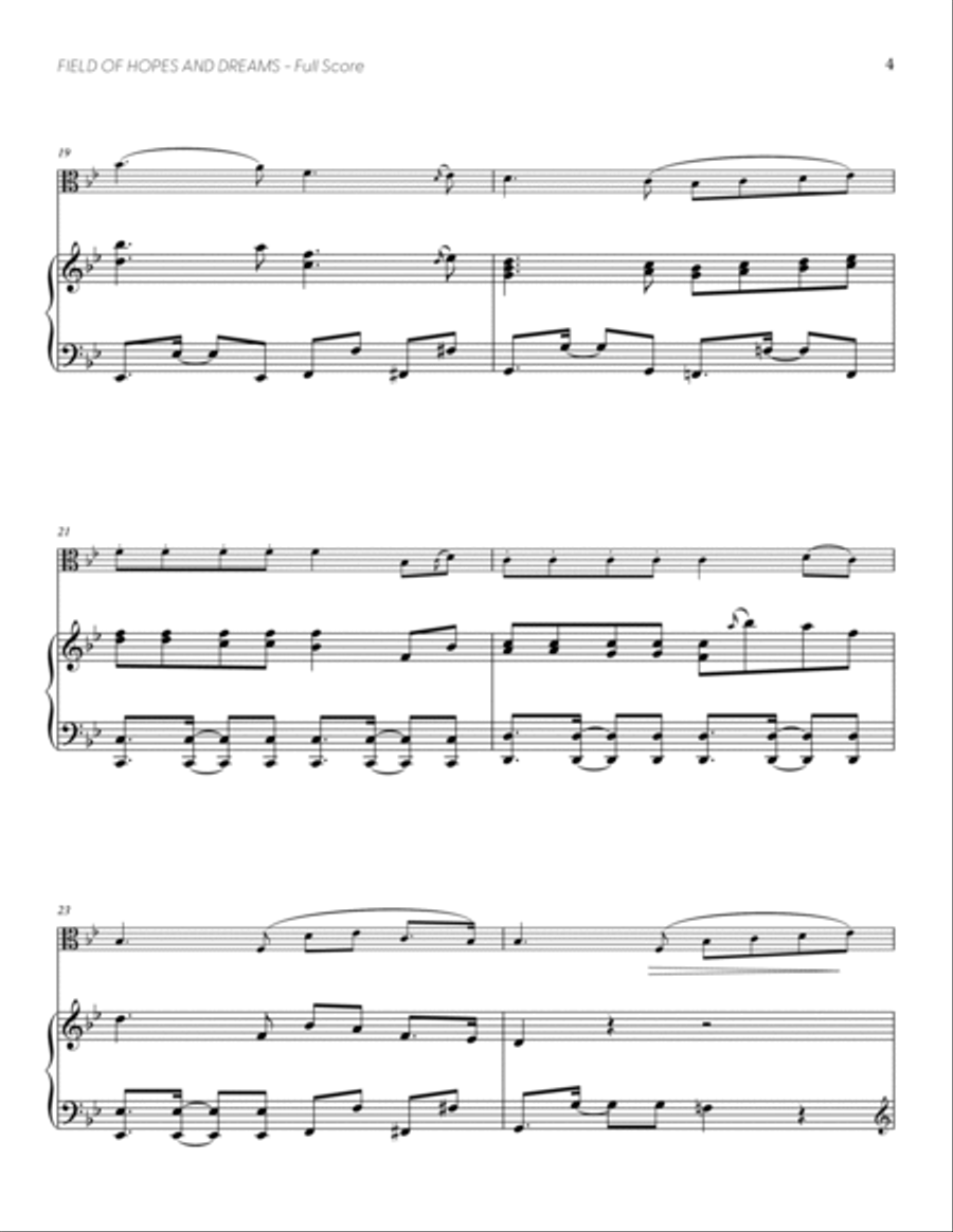 Field of Hopes and Dreams (from DELTARUNE) (for Solo Viola with Piano Accompaniment) Piano Accompaniment scores gallery preview page 5