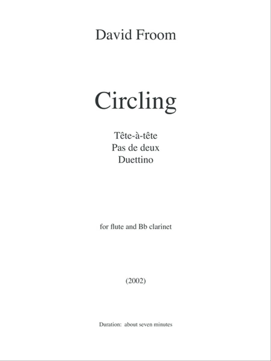 [Froom] Circling (Flute and Clarinet)