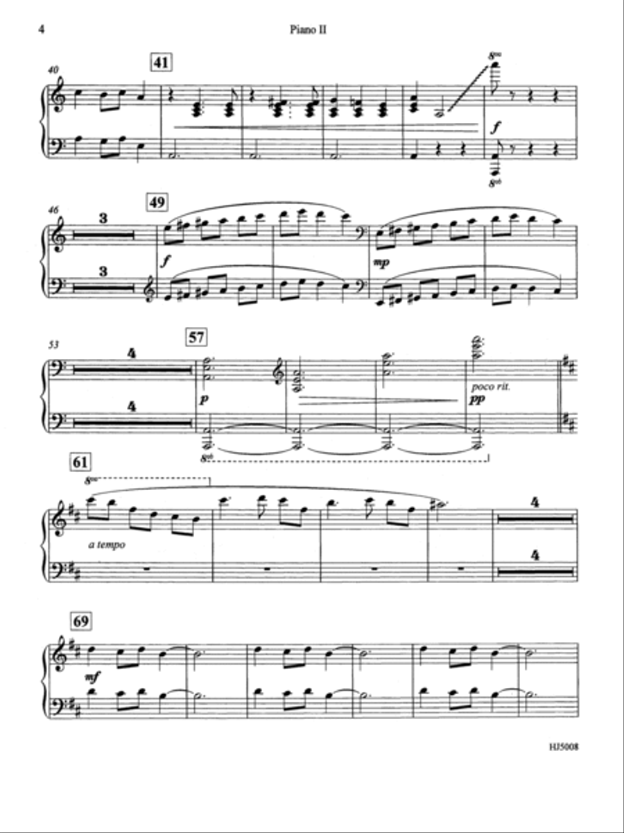 Ukrainian Bell Carol (Piano Quartet - Four Pianos) - Piano II Choir scores gallery preview page 3