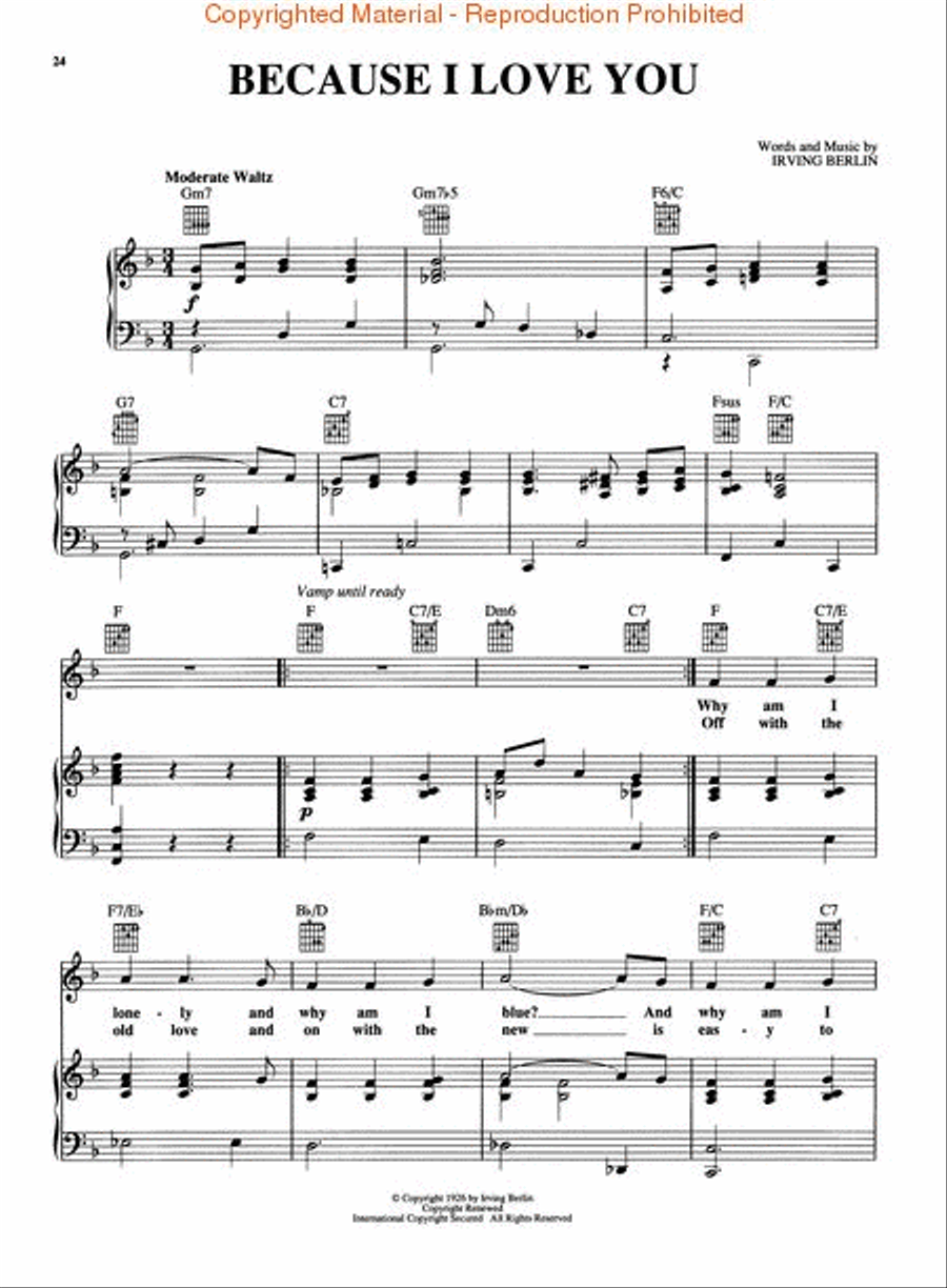 Irving Berlin - Ballads - 2nd Edition Piano, Vocal, Guitar scores gallery preview page 4