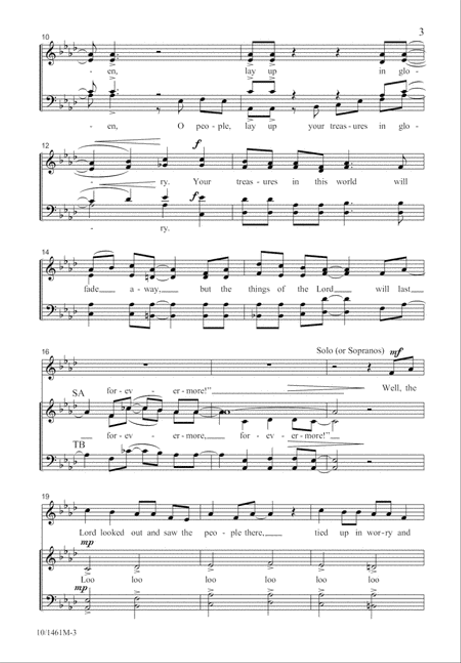 Lay Up Your Treasures in Heaven 4-Part scores gallery preview page 4