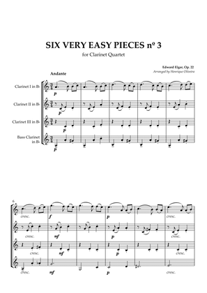Six Very Easy Pieces nº 3 (Andante) - Clarinet Quartet