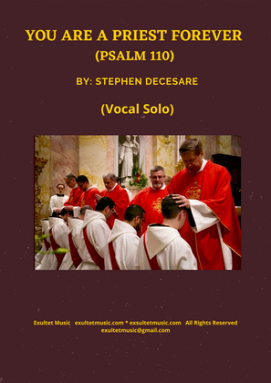 Book cover for You Are A Priest Forever (Psalm 110) (Vocal solo)