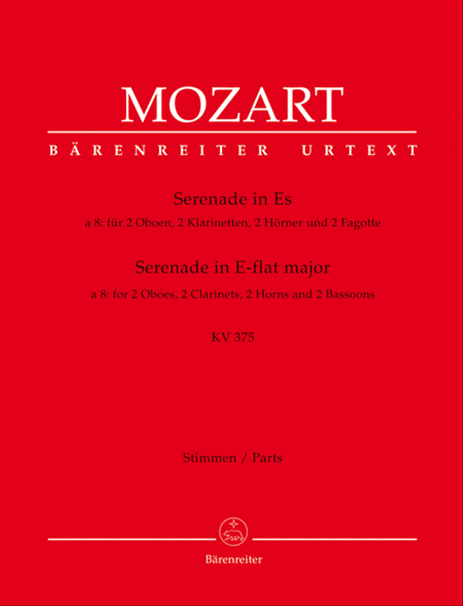 Serenade for two Oboes, 2 Clarinets, 2 Horns and 2 Bassoons E flat major KV 375 Bassoon scores gallery preview page 1