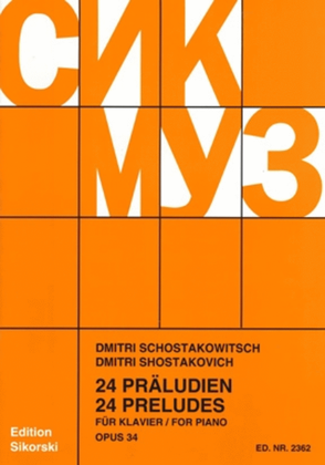 Book cover for 24 Preludes, Op. 34