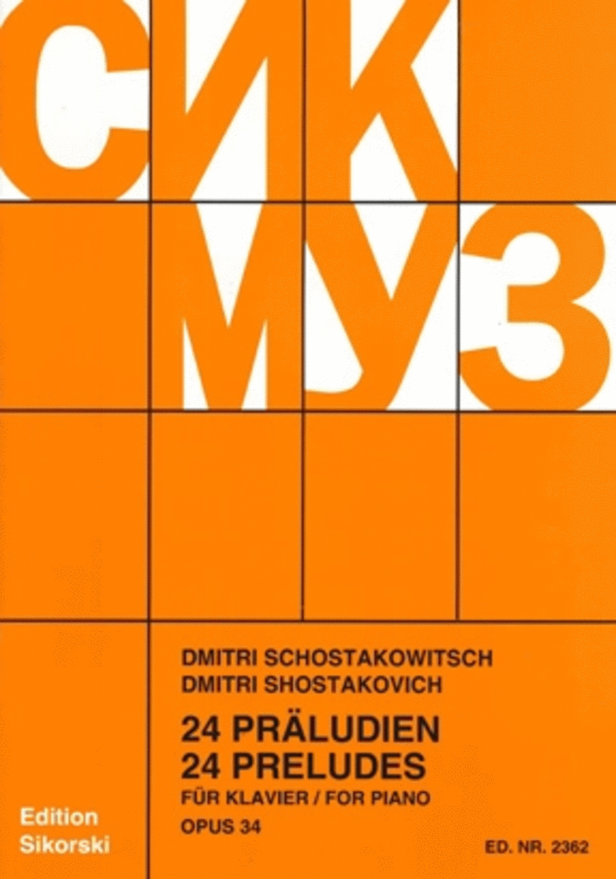 24 Preludes, Op. 34 24 Preludes, Op. 34 Piano Solo scores gallery preview page 1