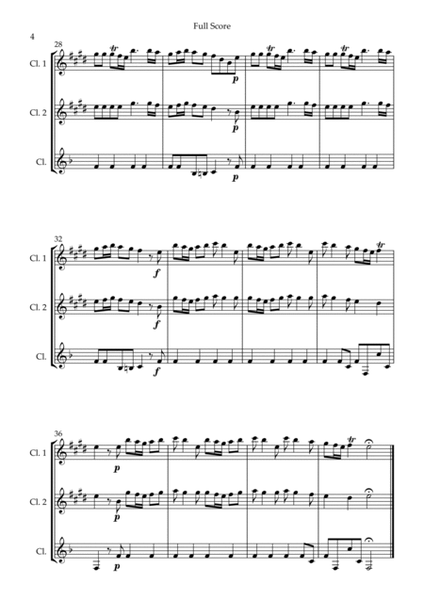 Spring (from Four Seasons of Antonio Vivaldi) for Clarinet Trio image number null