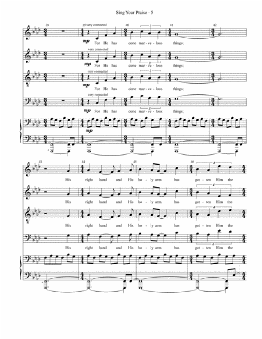 Sing Your Praise 4-Part scores gallery preview page 5