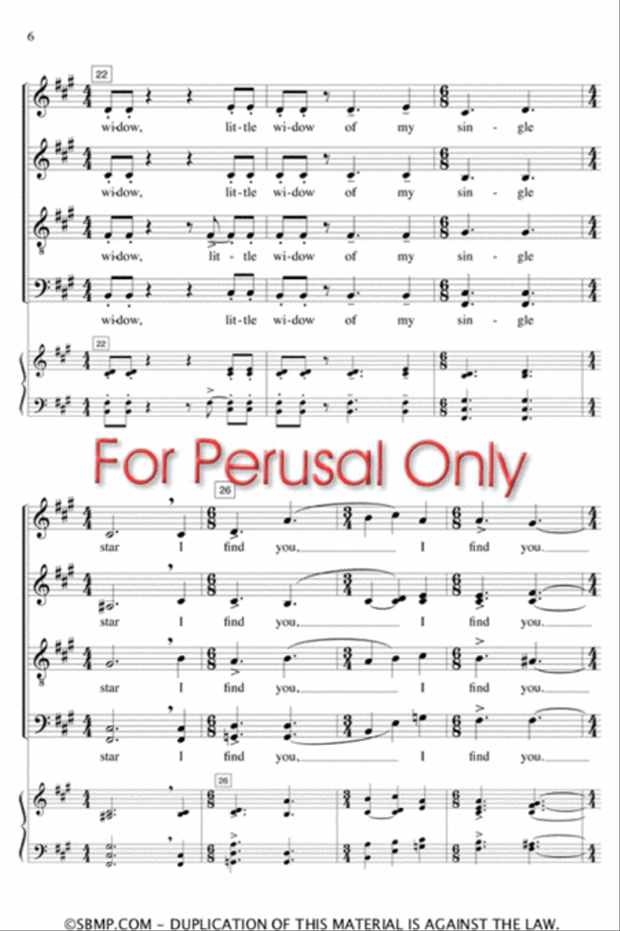 With a Lily in Your Hand - SATB Octavo 4-Part scores gallery preview page 5