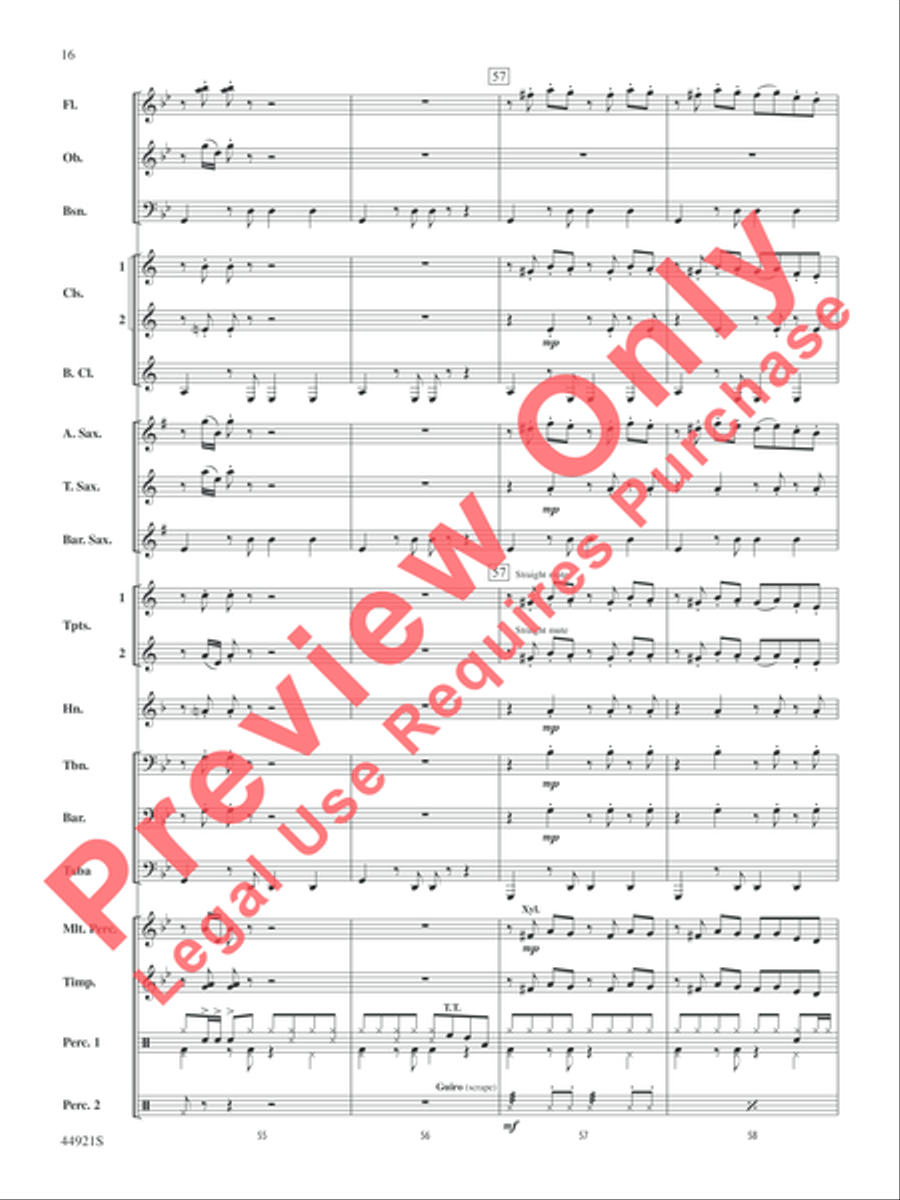 The Man from U.N.C.L.E. (from the Original Motion Picture Soundtrack) Concert Band scores gallery preview page 17