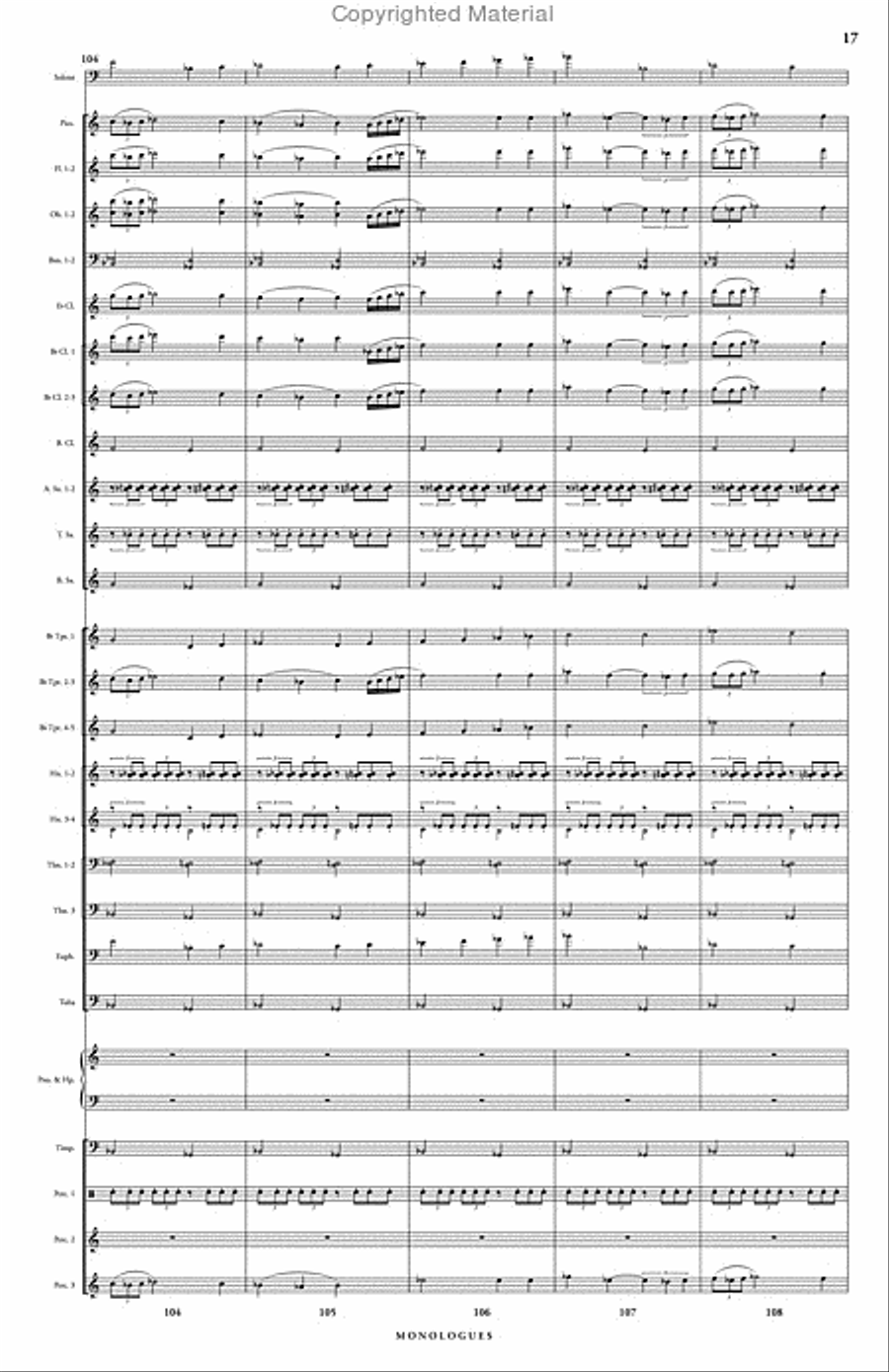 Monologues Concert Band scores gallery preview page 18