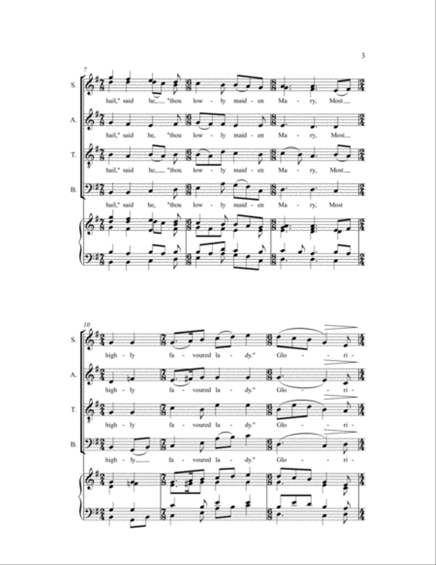 Gabriel's Message 4-Part scores gallery preview page 3