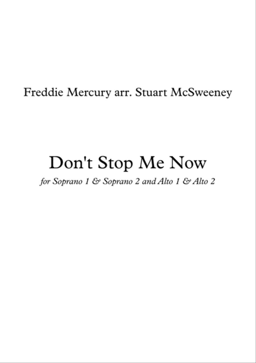 Don't Stop Me Now SSAA scores gallery preview page 1