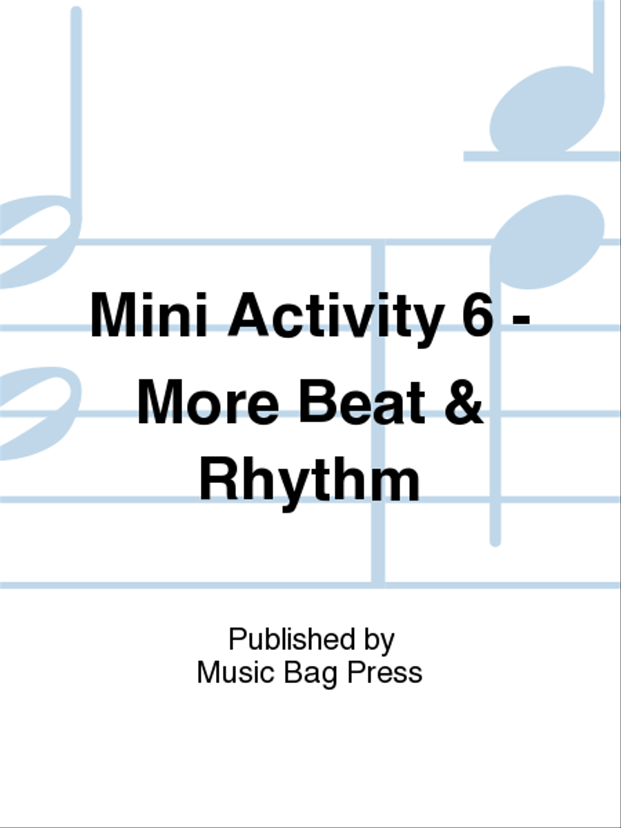 Mini Activity 6 - More Beat & Rhythm Activity Books scores gallery preview page 1