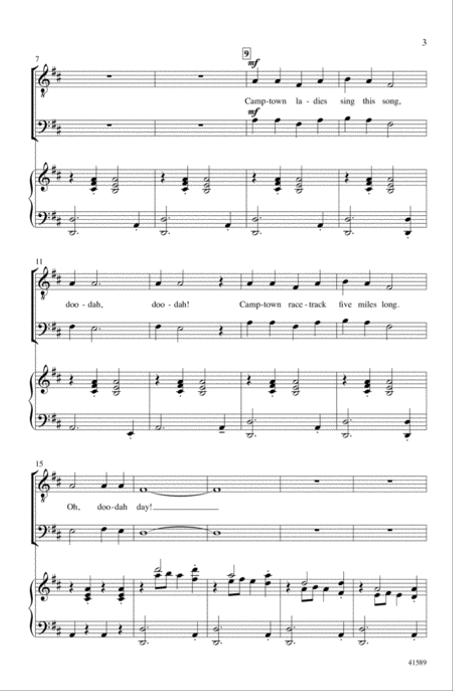 Camptown Races Camptown Races Choir scores gallery preview page 2