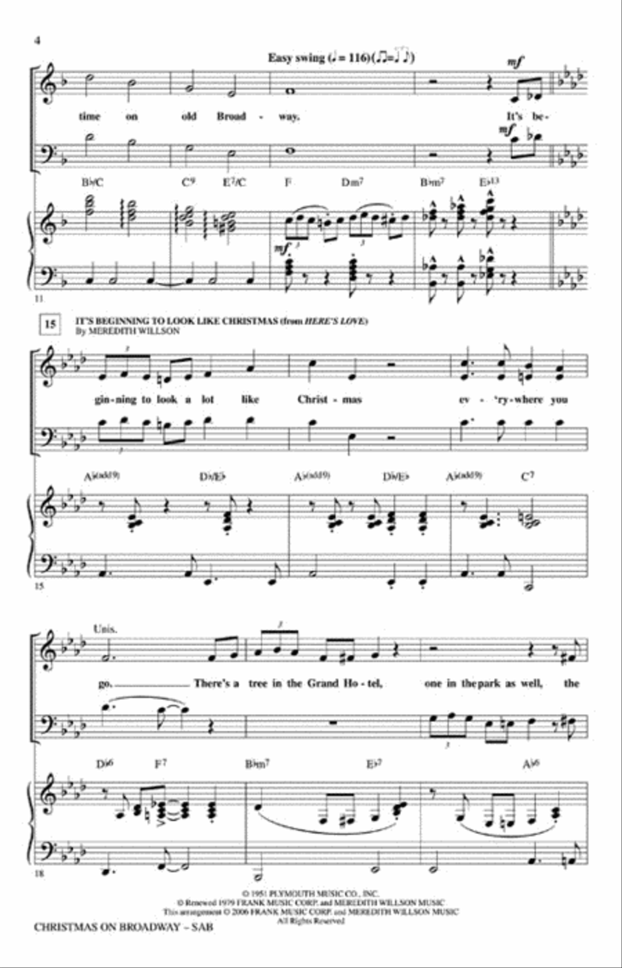 Christmas On Broadway (Medley) 3-Part scores gallery preview page 3
