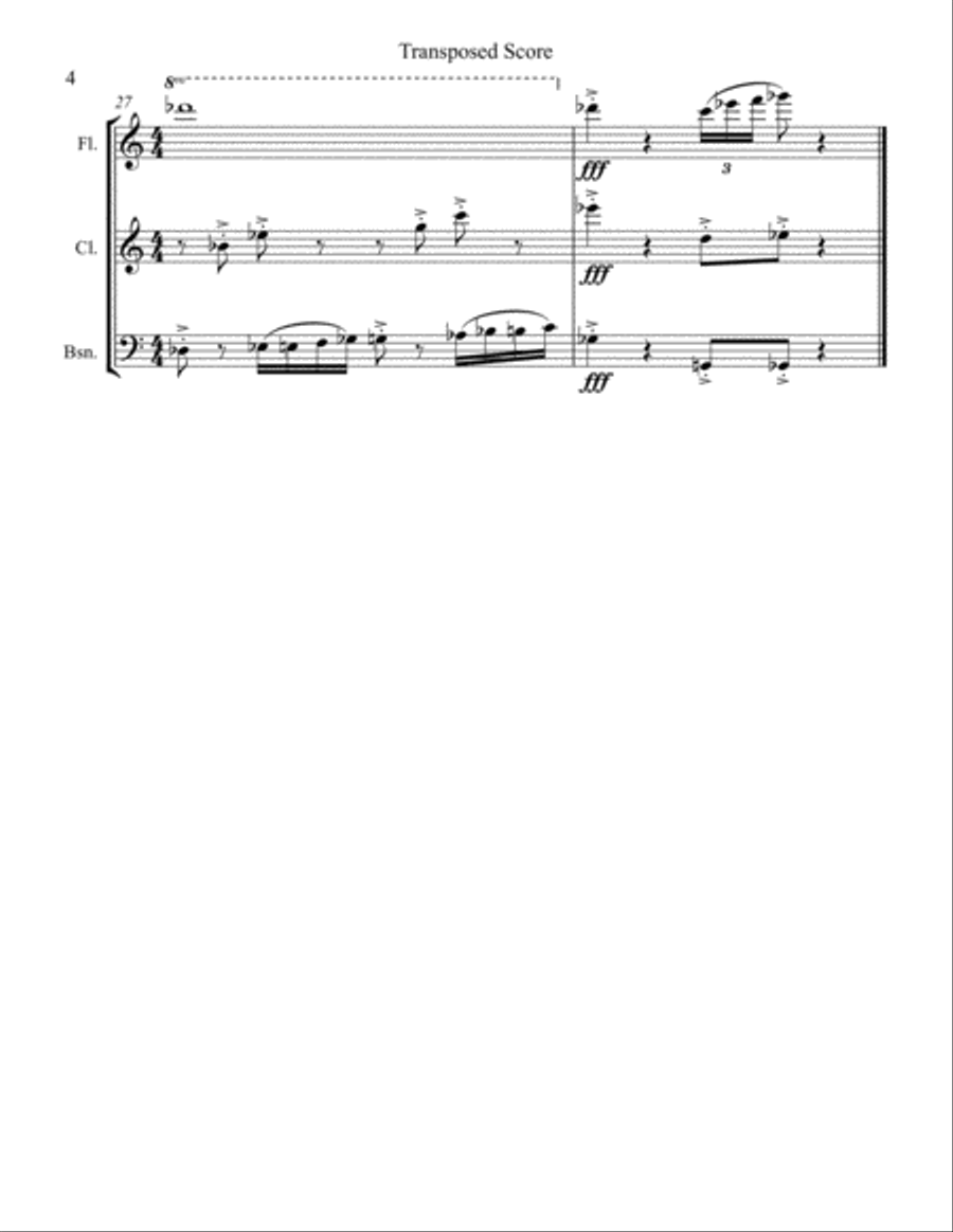 March of the Trapezoids for Woodwind Trio Woodwind Trio scores gallery preview page 4