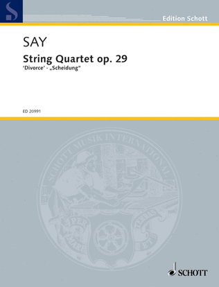 Book cover for String Quartet, Op. 29 "Divorce"