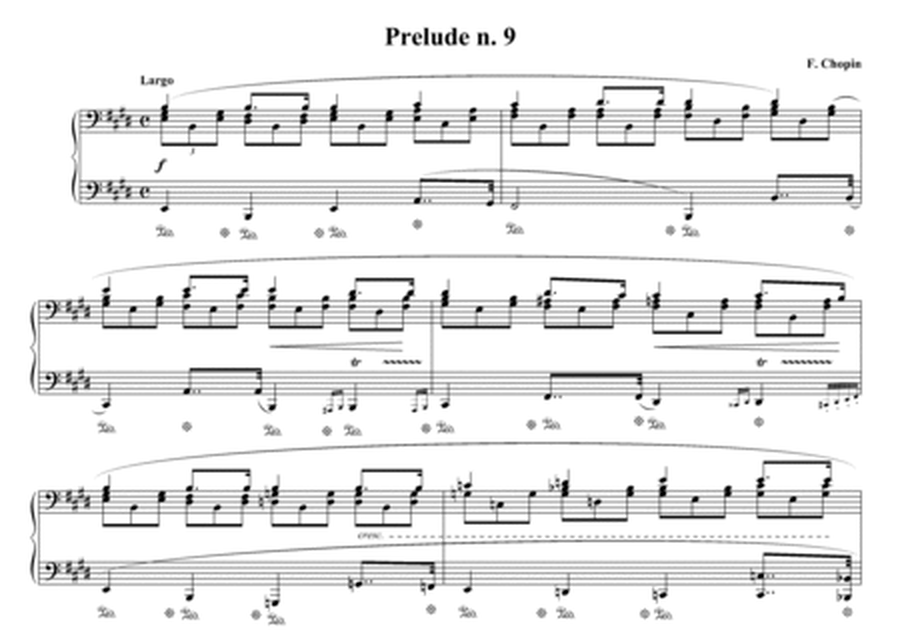 Fryderyk Chopin - Prelude n. 9 Op. 28 [PIANO SCORE]