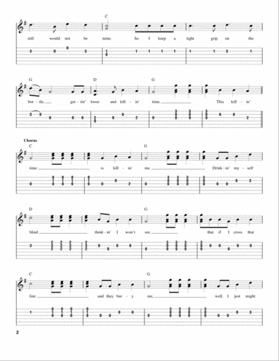 Killin' Time Electric Guitar scores gallery preview page 2
