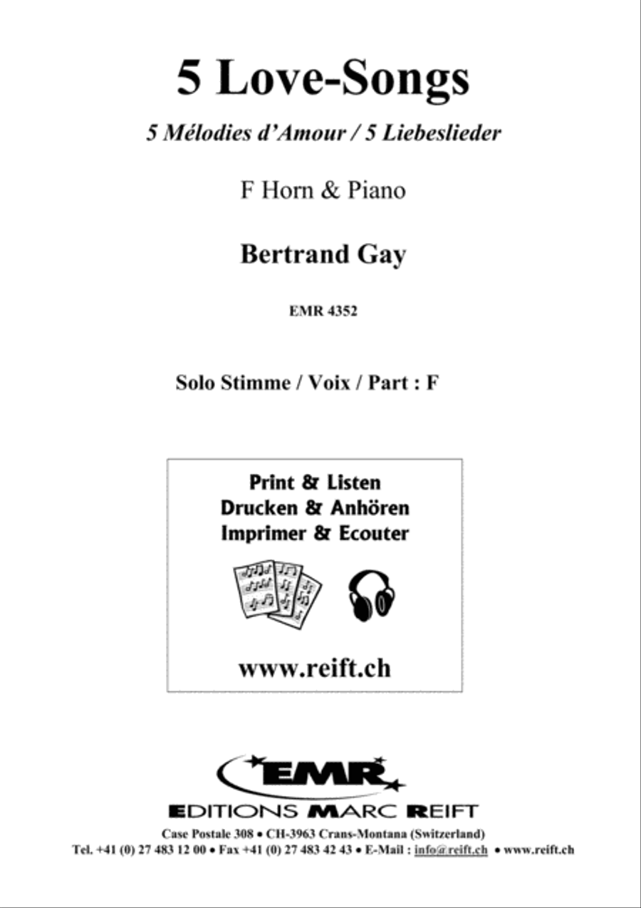 5 Love-Songs Horn scores gallery preview page 2