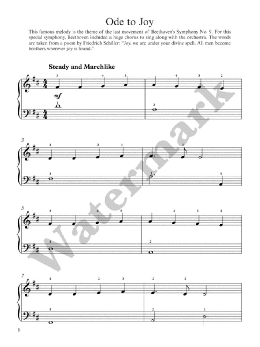 A First Book of Beethoven Expanded Edition -- For The Beginning Pianist with Downloadable MP3s Easy Piano scores gallery preview page 3