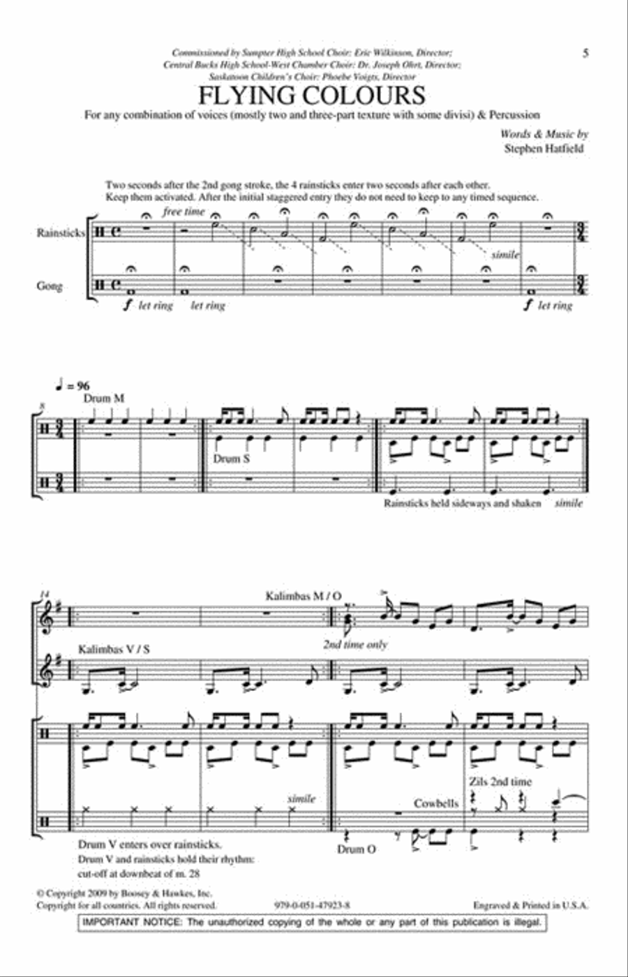 Flying Colours Choir scores gallery preview page 2