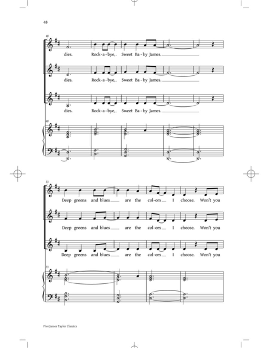You've Got A Friend: Five James Taylor Classics SSA scores gallery preview page 46