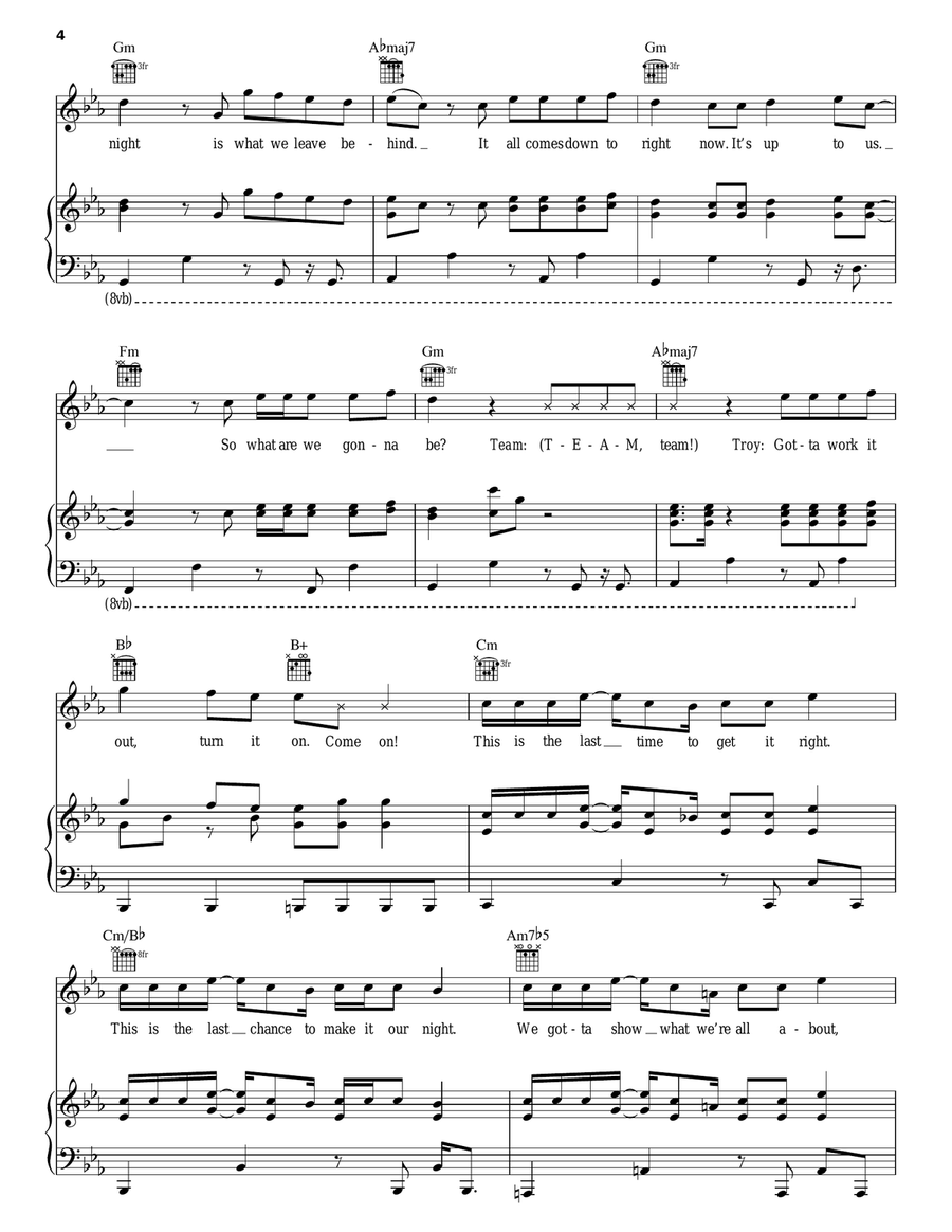 Now Or Never Piano, Vocal, Guitar scores gallery preview page 4
