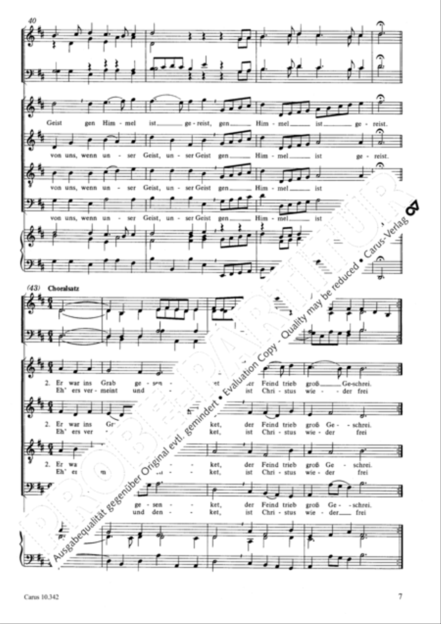 Awake, my heart, with gladness (Auf, auf, mein Herz, mit Freuden) 4-Part scores gallery preview page 8