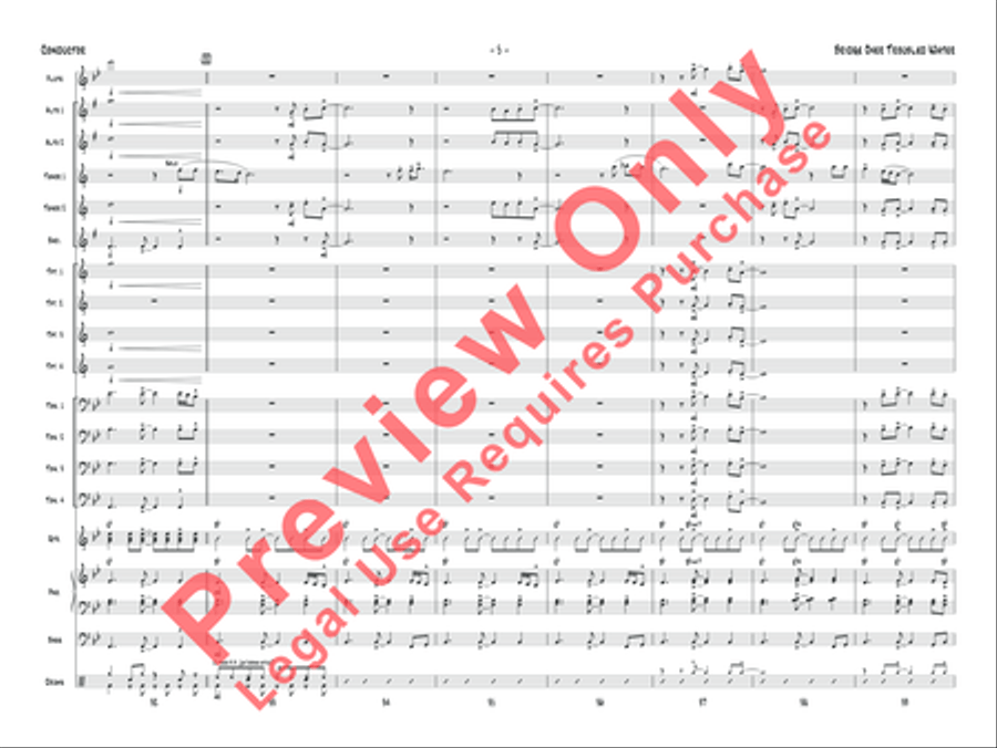Bridge over Troubled Water Jazz Ensemble scores gallery preview page 18