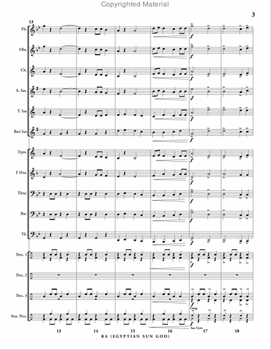 Ra: Egyptian Sun God Concert Band scores gallery preview page 4