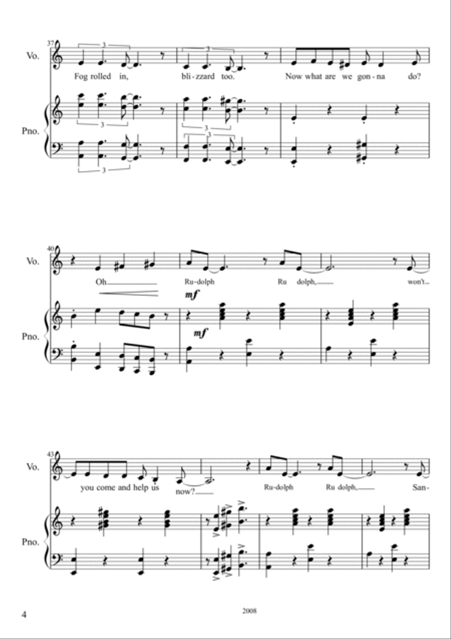 Oh Rudolph! Oh Rudolph! 4-Part scores gallery preview page 5