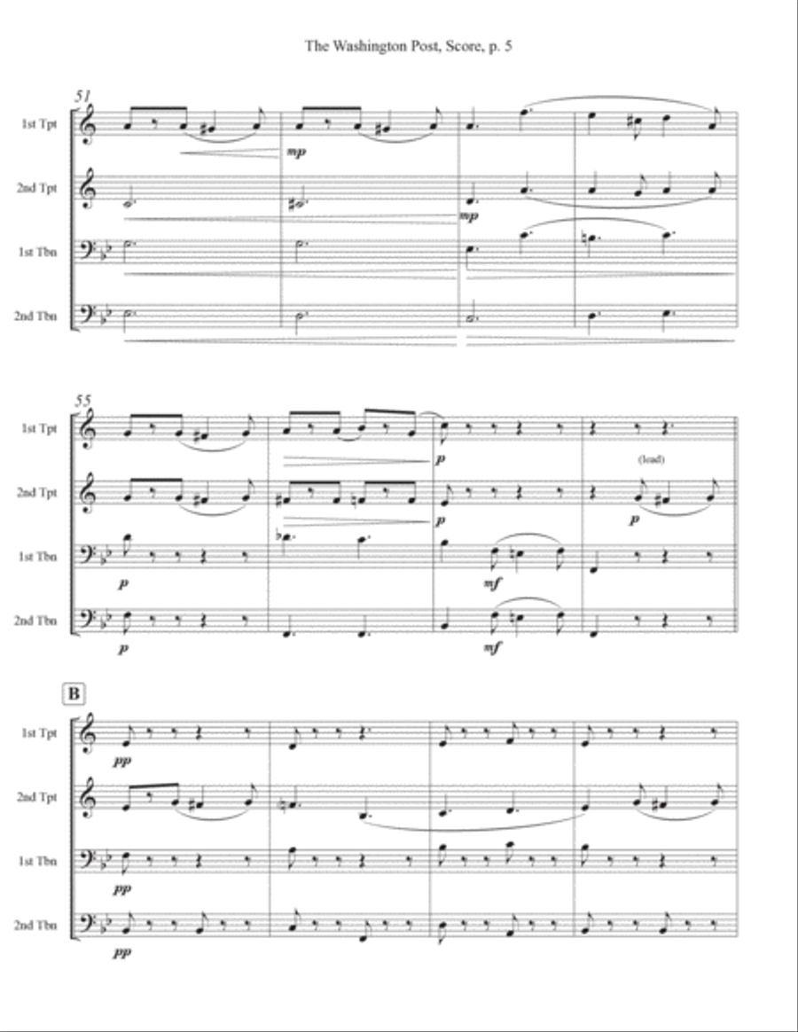 Washington Post Washington Post Trombone scores gallery preview page 5