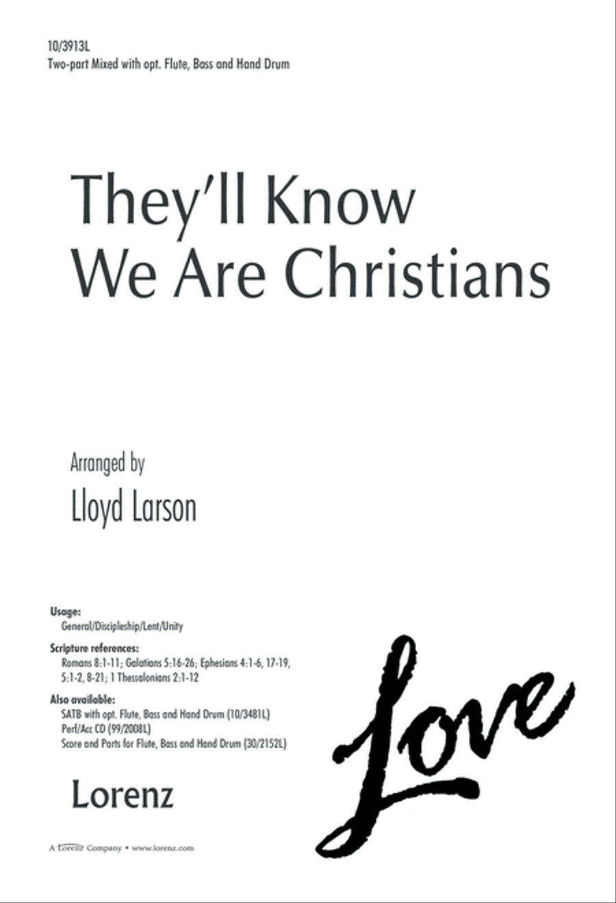 They'll Know We Are Christians 2-Part scores gallery preview page 1