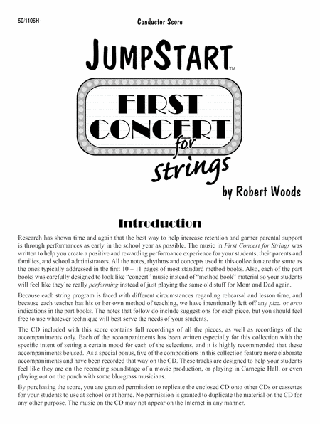 JumpStart First Concert for Strings - Score with CD