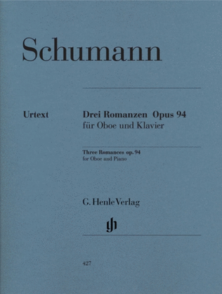 Book cover for Schumann - 3 Romances Op 94 Oboe/Piano