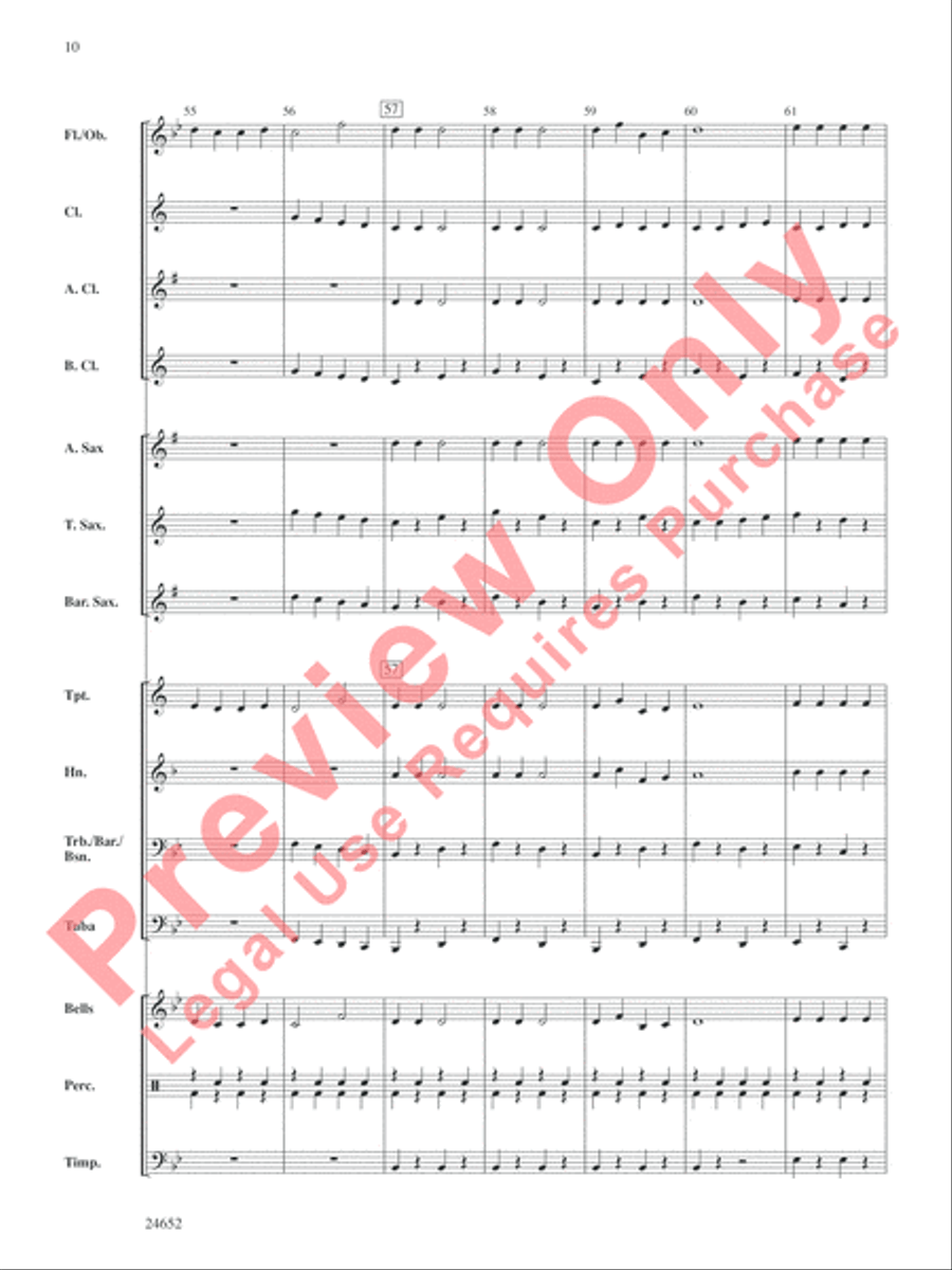 Winter Medley Winter Medley Concert Band scores gallery preview page 11