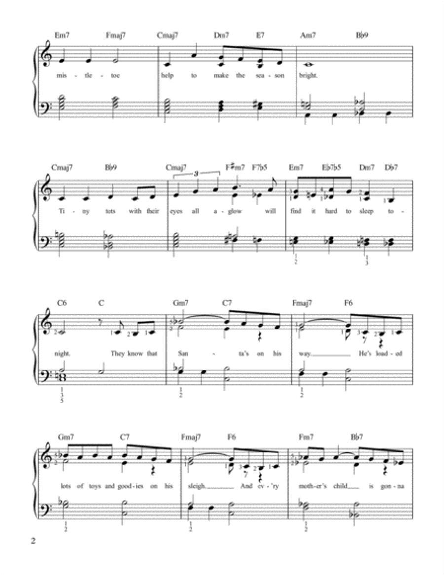 The Christmas Song (Chestnuts Roasting On An Open Fire) Easy Piano scores gallery preview page 2