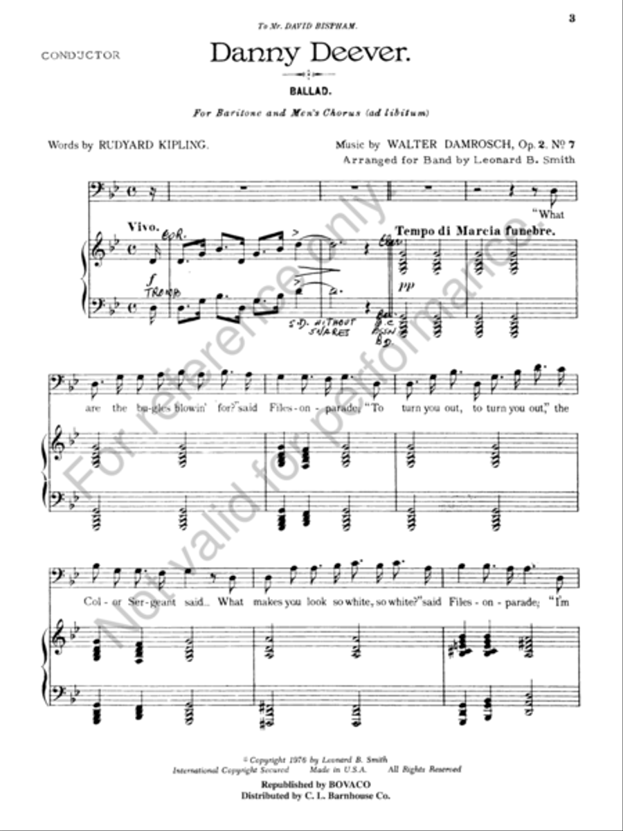 Danny Deever Concert Band scores gallery preview page 3