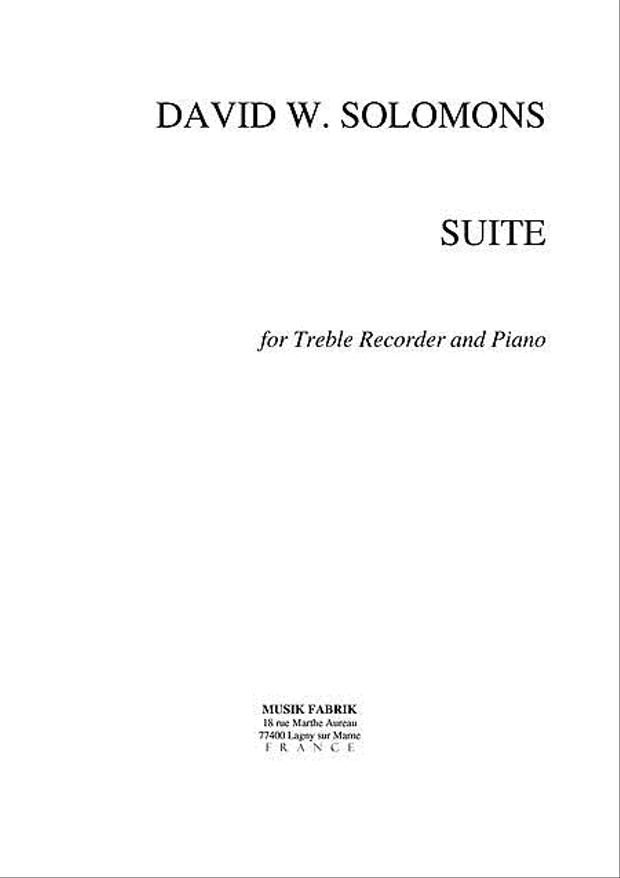 Suite Alto Recorder scores gallery preview page 1