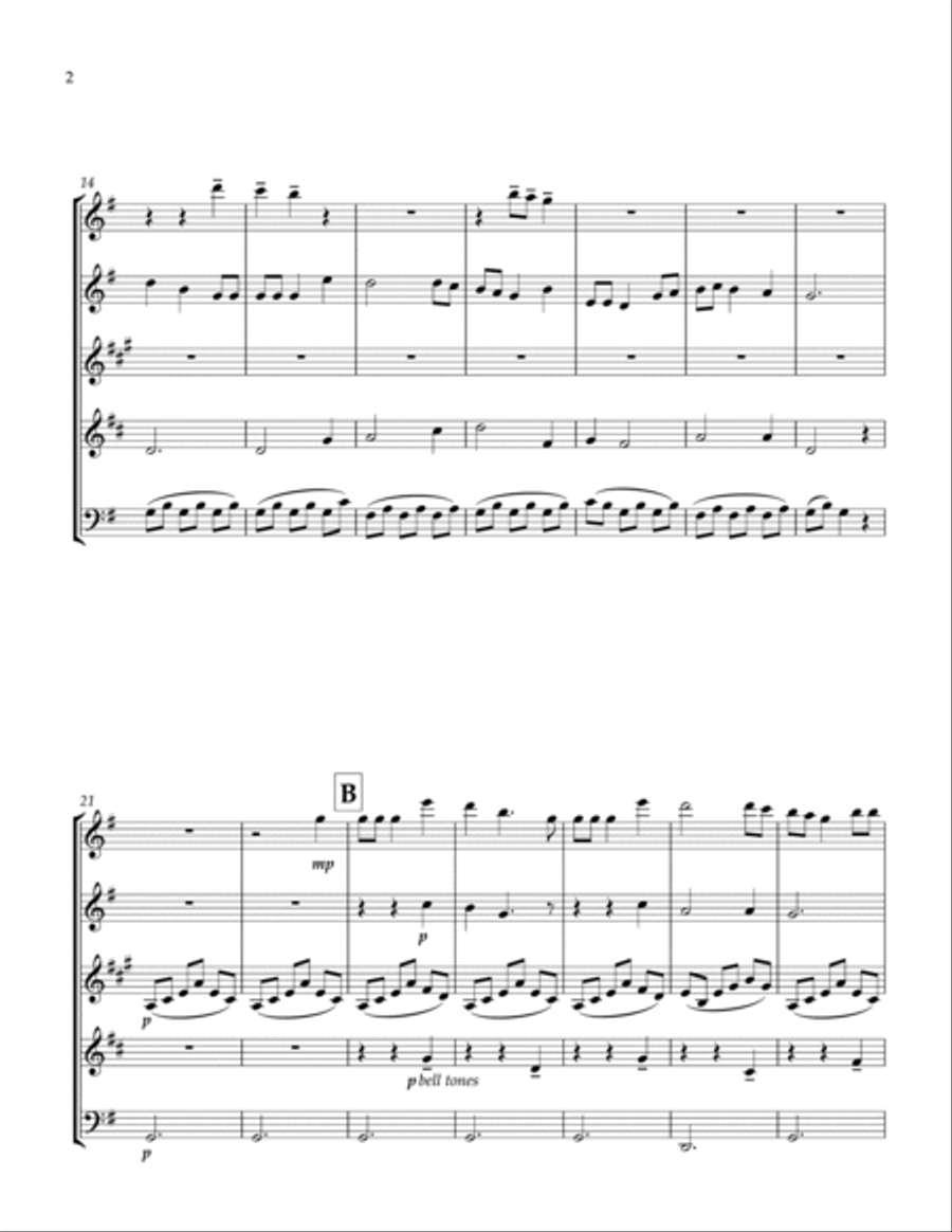 The Holly and The Ivy, for wind quintet Woodwind Quintet scores gallery preview page 4