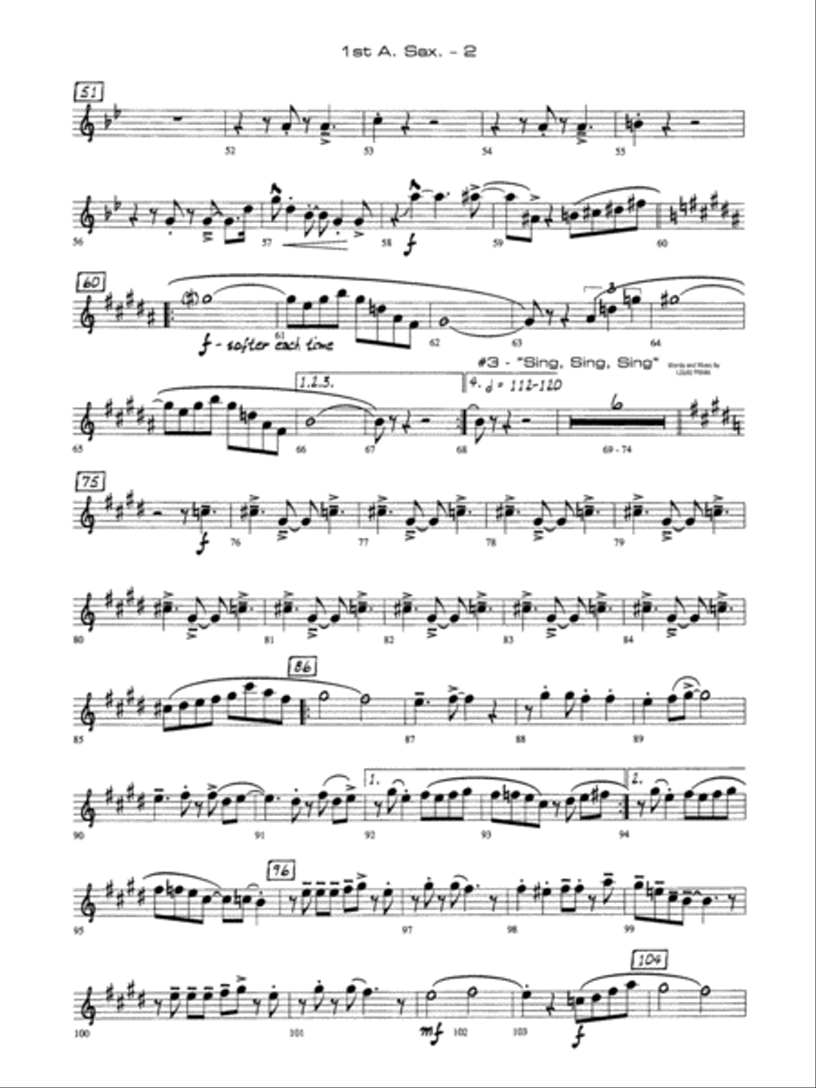 A Salute to Benny Goodman: E-flat Alto Saxophone Jazz Ensemble scores gallery preview page 2