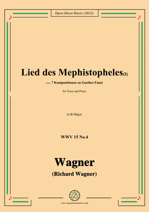 Book cover for R. Wagner-Lied des Mephistopheles(I),in B Major,WWV 15 No.4