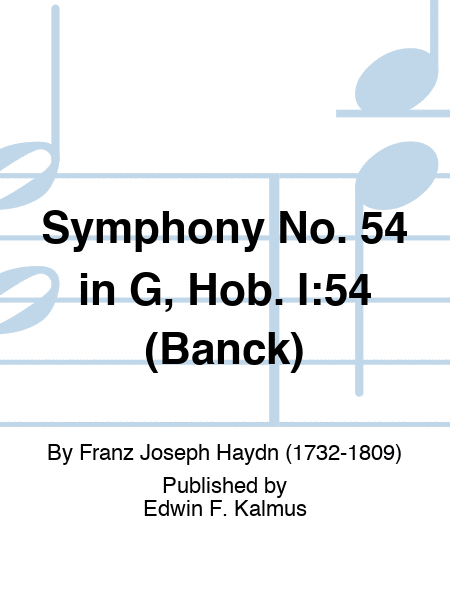 Symphony No. 54 in G, Hob. I:54 (Banck)