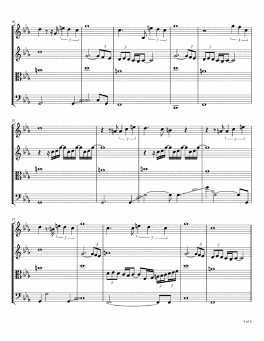 Hold On My Heart String Quartet scores gallery preview page 5