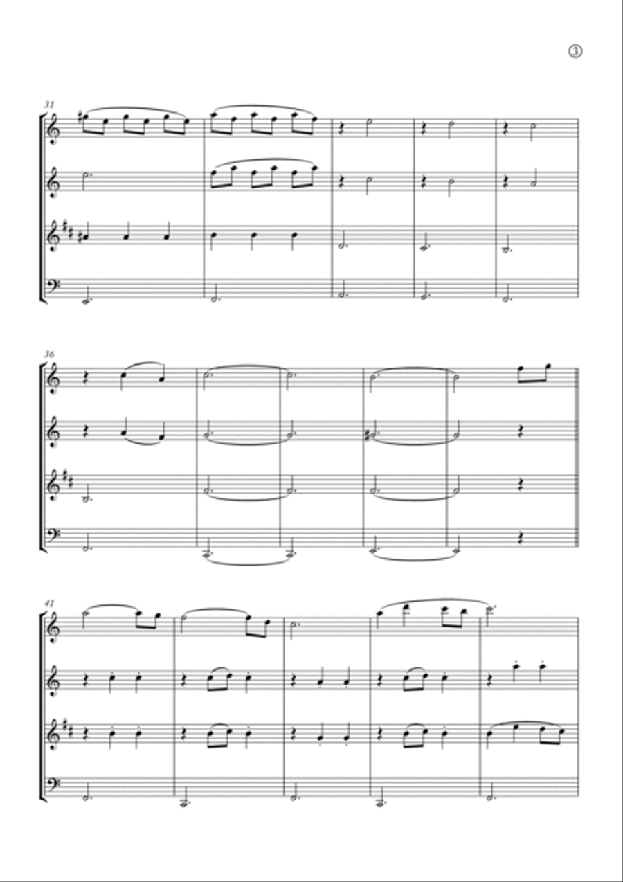 Je Te Laisserai Des Mots Woodwind Quartet scores gallery preview page 3