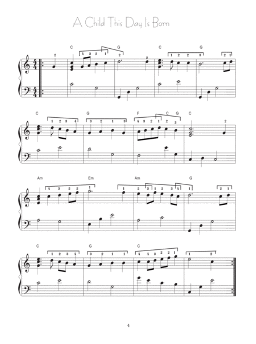 English Carols for Celtic Harp Pedal Harp scores gallery preview page 5