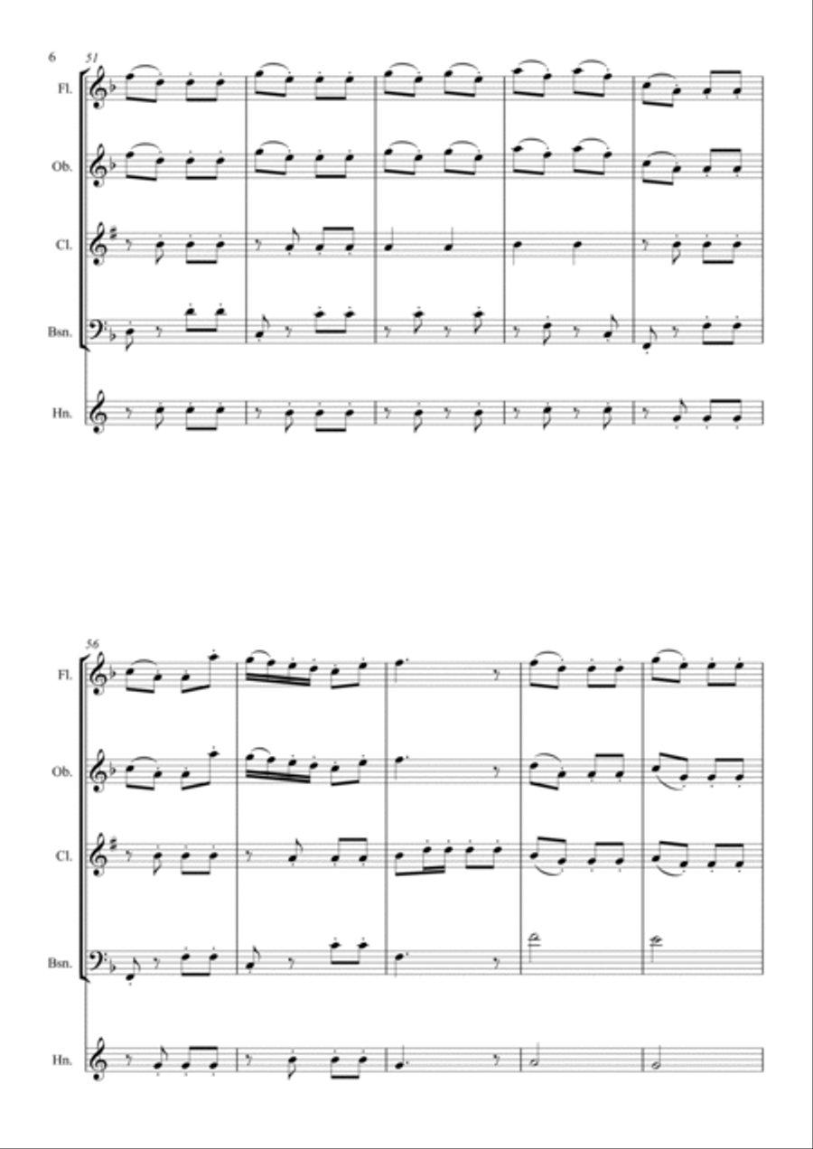 Turkish March, Op.113 Woodwind Quintet scores gallery preview page 6
