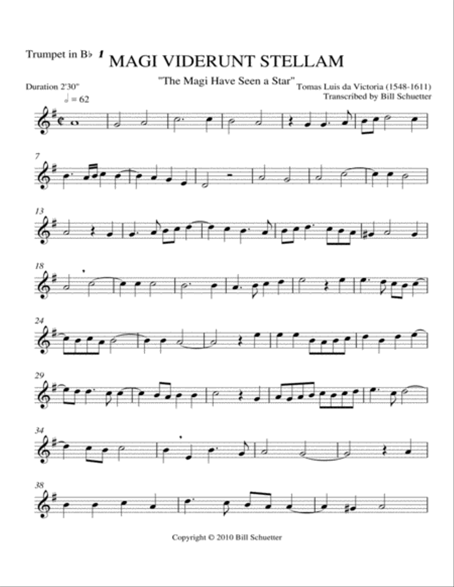 Magi Viderunt Stellam Magi Viderunt Stellam Trombone scores gallery preview page 3